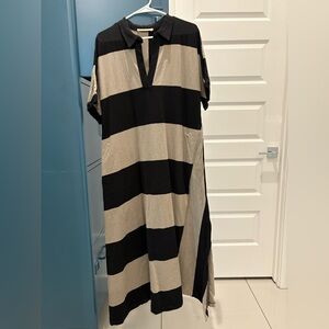 Urban Marci Rugby Stripe Maxi Dress Ash/Black by Alembika Size 3